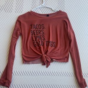 Long sleeve crop top